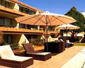 Single pole Umbrella at swimmingpool